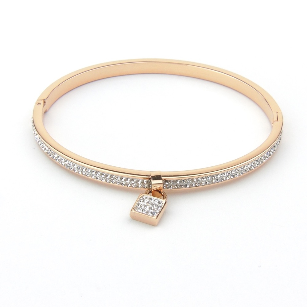 Lock Charm Bangle - Picture 11 of 13